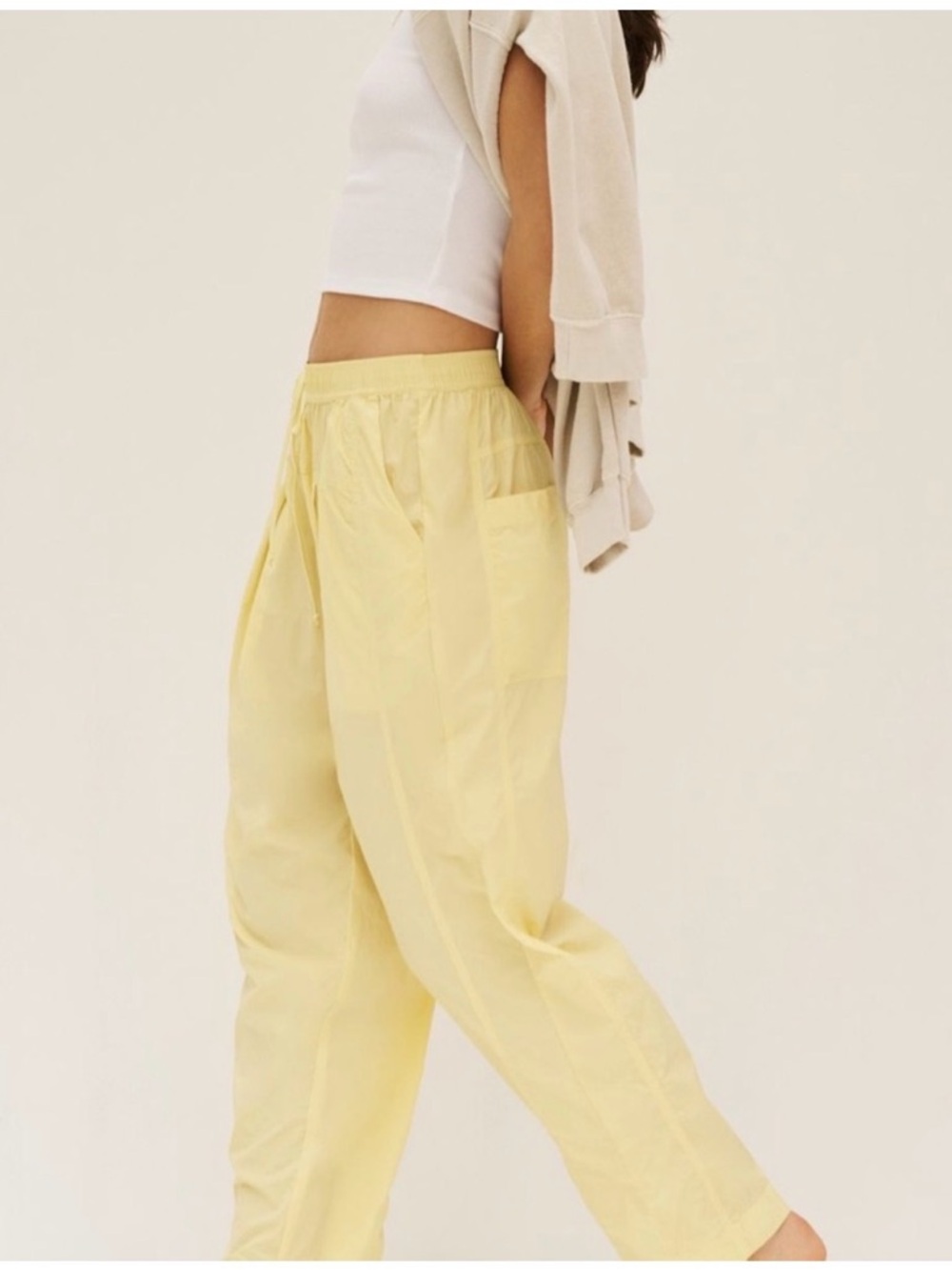 Daily Practice by Anthropologie Parachute Pants Yellow Size Small NWT - Picture 2 of 7